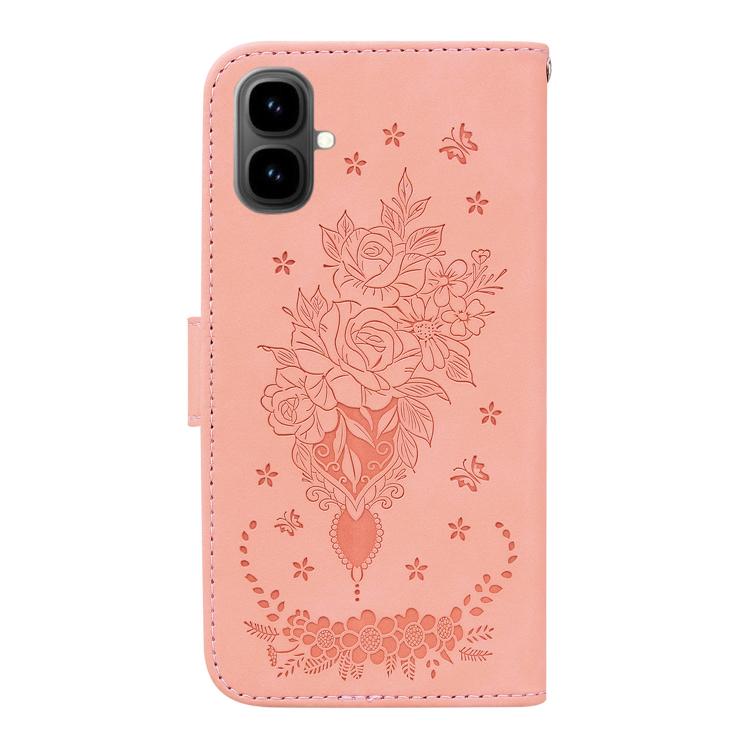 For Tecno Pop 10 / Spark Go 2 4G Butterfly Rose Embossed Leather Phone Case
