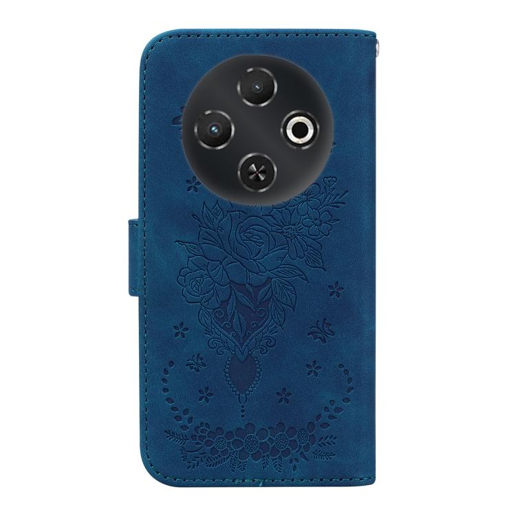 For Tecno Pop 9 5G / Spark 30C 5G Butterfly Rose Embossed Leather Phone Case
