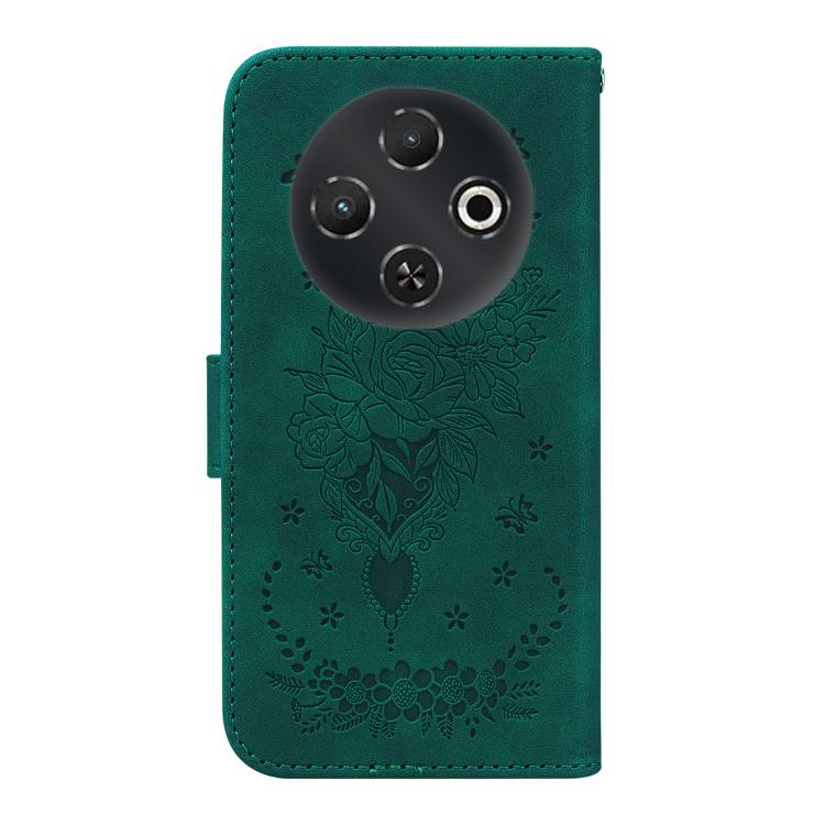 For Tecno Pop 9 5G / Spark 30C 5G Butterfly Rose Embossed Leather Phone Case