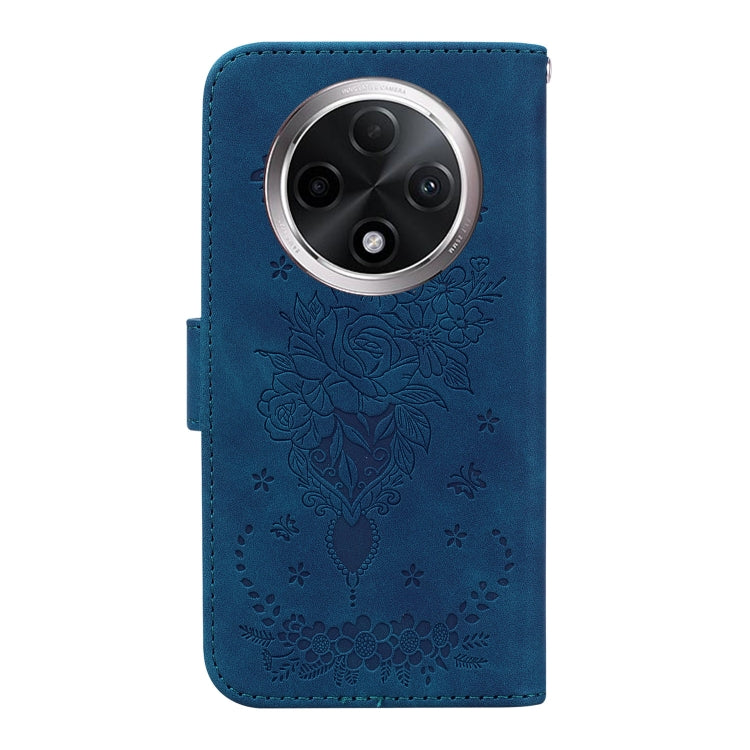 For OPPO A3 Pro 5G Butterfly Rose Embossed Leather Phone Case