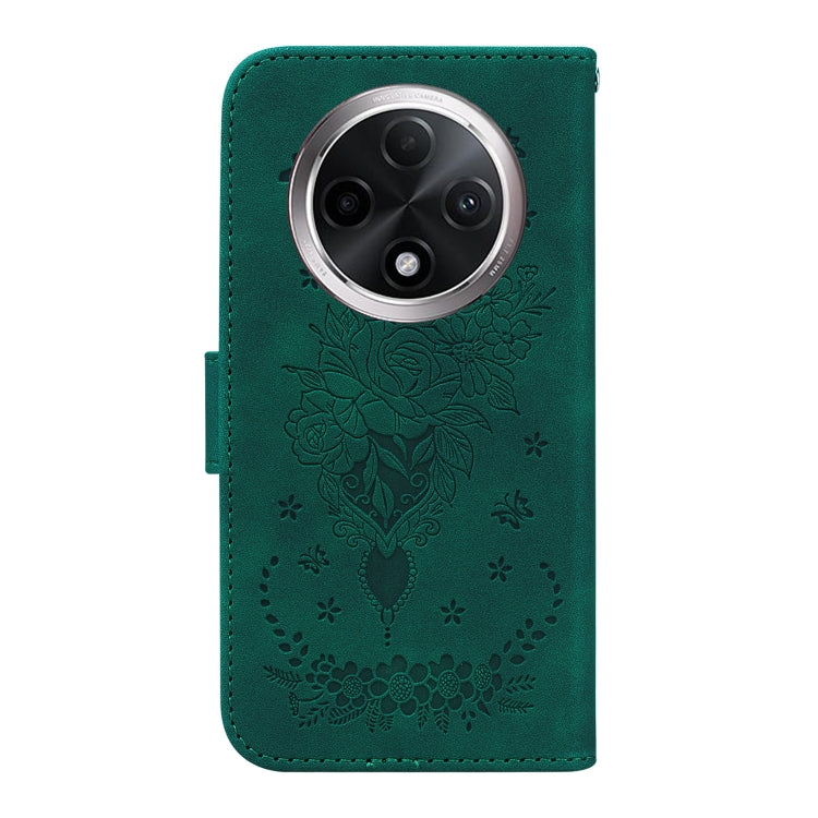 For OPPO A3 Pro 5G Butterfly Rose Embossed Leather Phone Case
