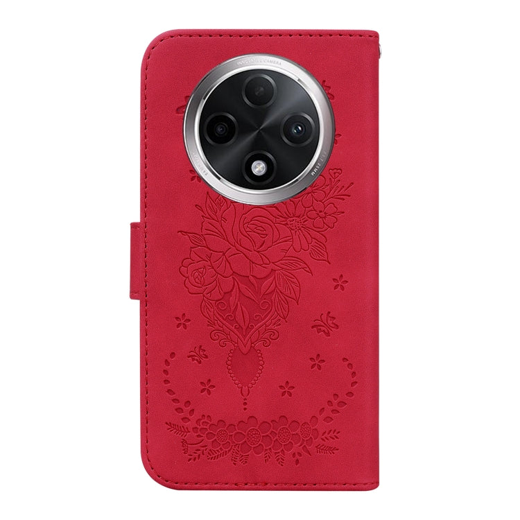 For OPPO A3 Pro 5G Butterfly Rose Embossed Leather Phone Case