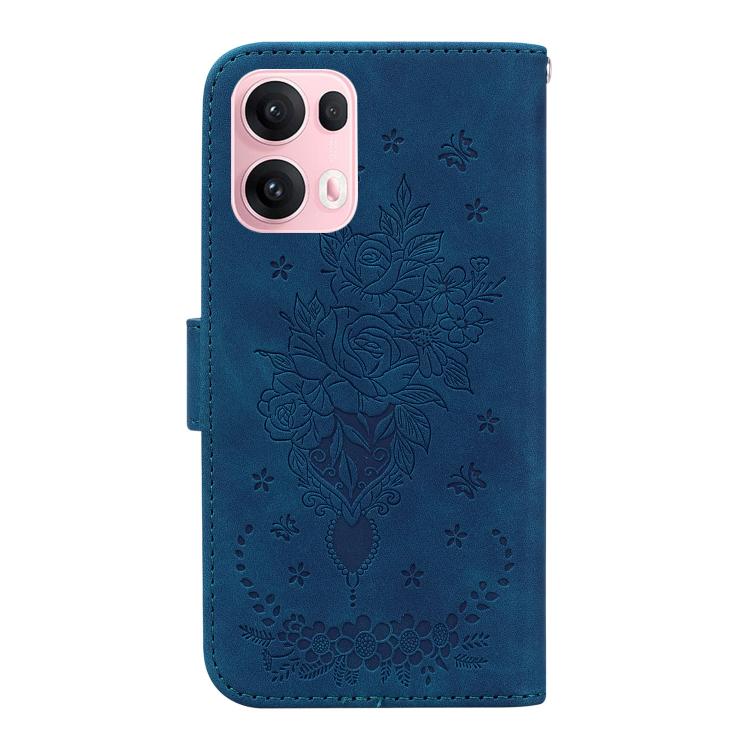 For OPPO Reno13 Pro Global Butterfly Rose Embossed Leather Phone Case
