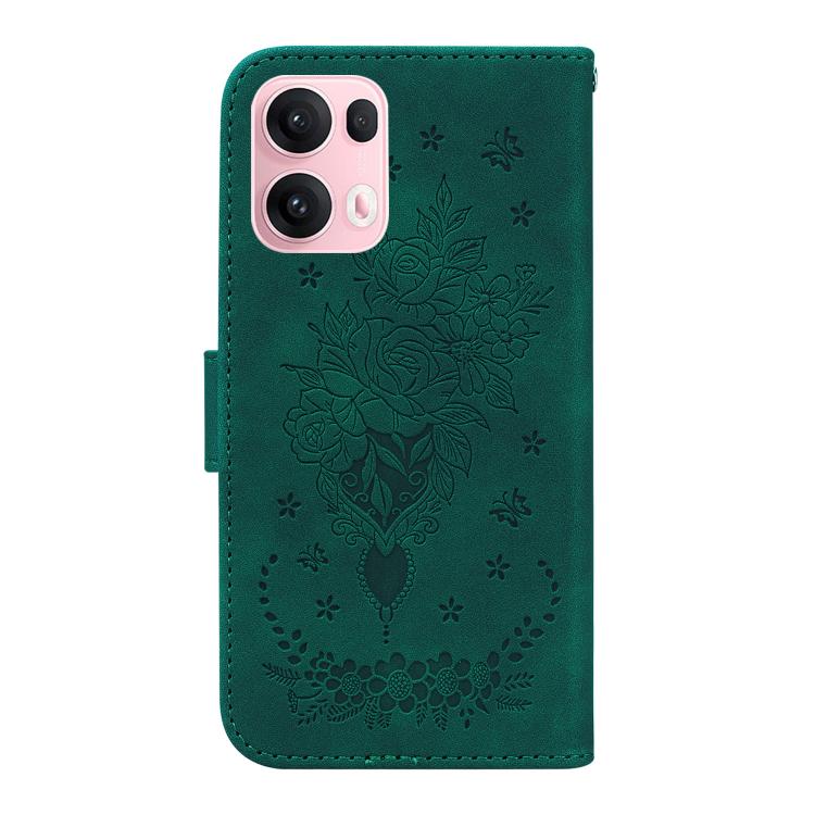 For OPPO Reno13 Pro Global Butterfly Rose Embossed Leather Phone Case