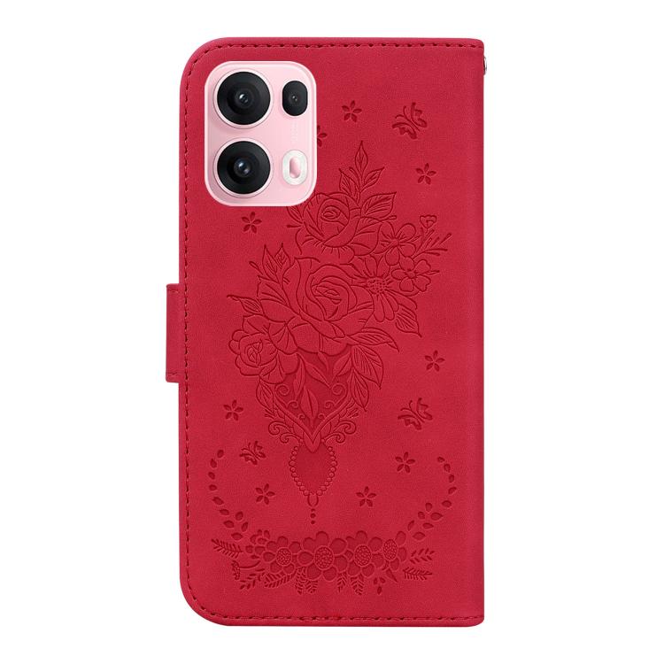 For OPPO Reno13 Pro Global Butterfly Rose Embossed Leather Phone Case