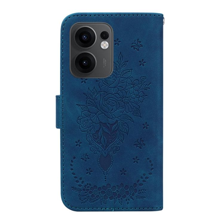 For OPPO Reno13 F 4G / 5G Butterfly Rose Embossed Leather Phone Case
