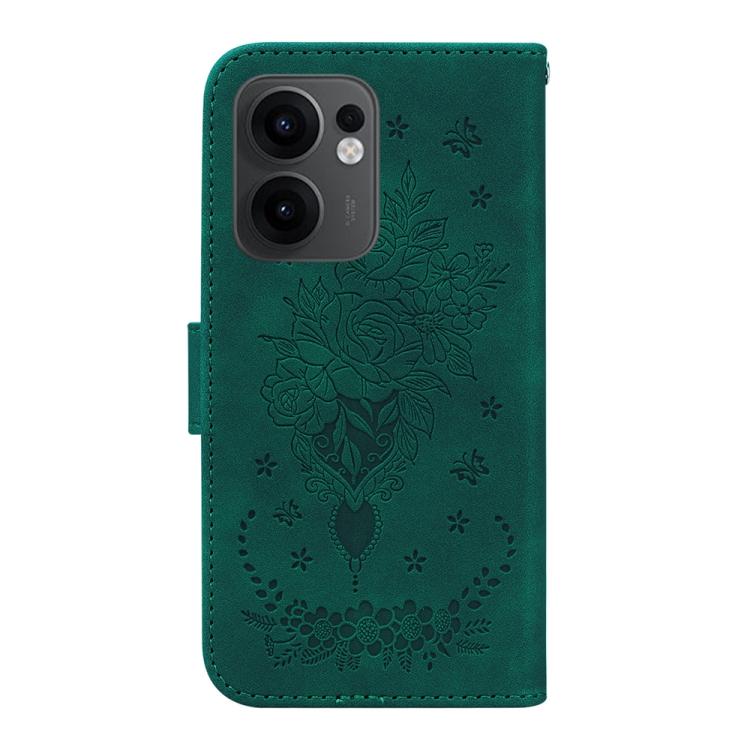 For OPPO Reno13 F 4G / 5G Butterfly Rose Embossed Leather Phone Case