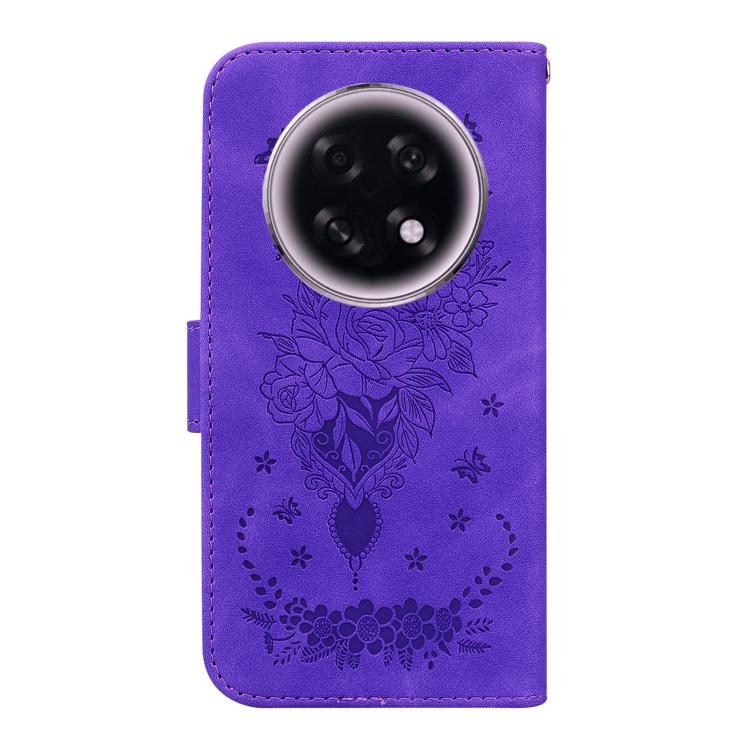 For OPPO A6 GT 5G Butterfly Rose Embossed Leather Phone Case
