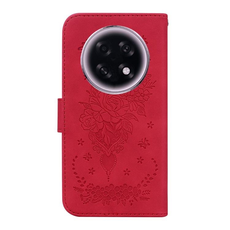 For OPPO A6 GT 5G Butterfly Rose Embossed Leather Phone Case