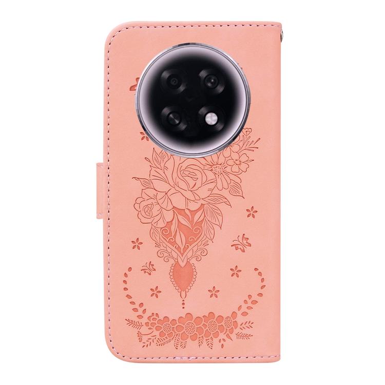 For OPPO A6 GT 5G Butterfly Rose Embossed Leather Phone Case