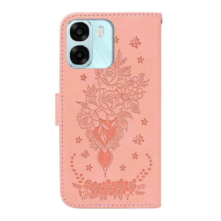 For OPPO A6 / A6s / A6t / A6x 4G / 5G Global Butterfly Rose Embossed Leather Phone Case