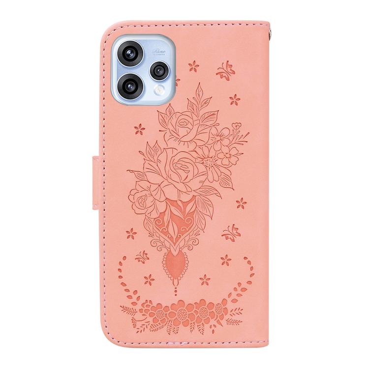 For OPPO Reno15 5G Global Butterfly Rose Embossed Leather Phone Case