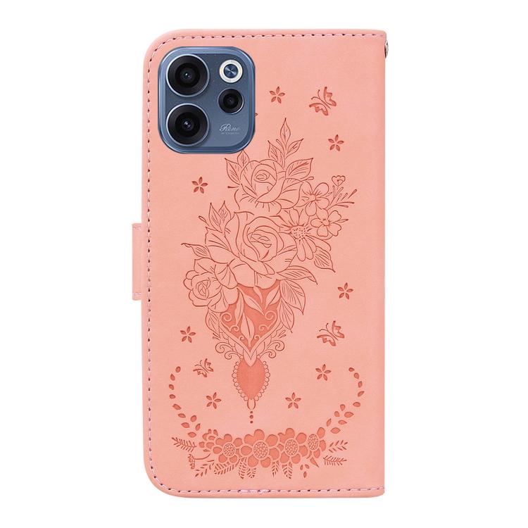 For OPPO Reno15 F 5G Global Butterfly Rose Embossed Leather Phone Case