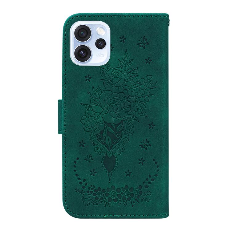 For OPPO Reno15 Pro 5G / Reno15 Pro Mini 5G Butterfly Rose Embossed Leather Phone Case