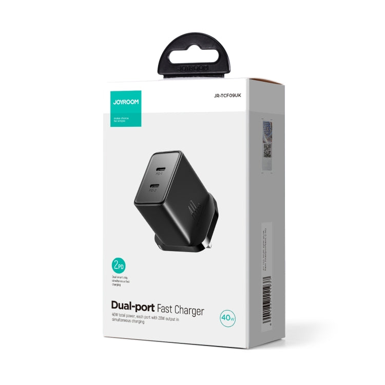JOYROOM TCF09 40W Dual USB-C / Type-C 2PD Mini Intelligent Fast Charger