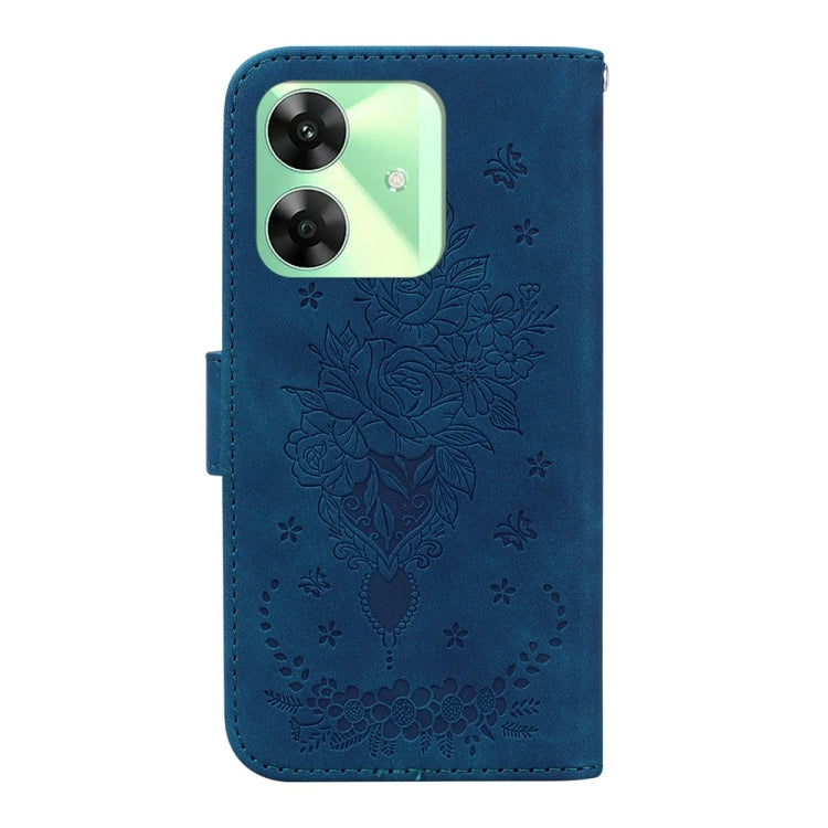 For Realme C61 / C63 / Note 60 Butterfly Rose Embossed Leather Phone Case