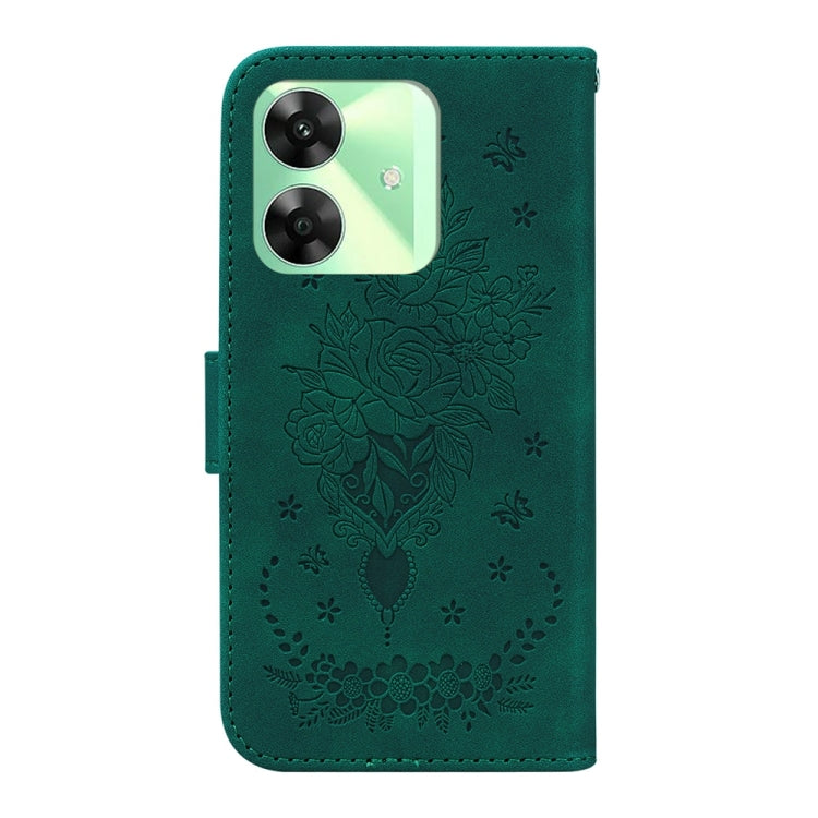 For Realme C61 / C63 / Note 60 Butterfly Rose Embossed Leather Phone Case