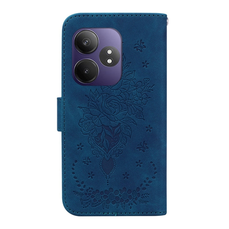 For Realme GT 6 / GT 6T / GT Neo6 Butterfly Rose Embossed Leather Phone Case