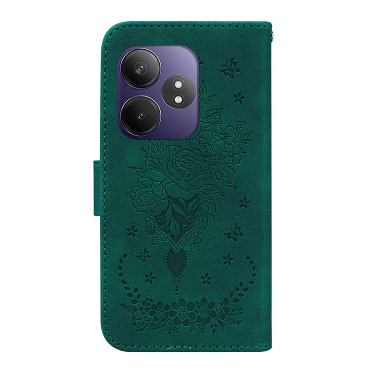 For Realme GT 6 / GT 6T / GT Neo6 Butterfly Rose Embossed Leather Phone Case