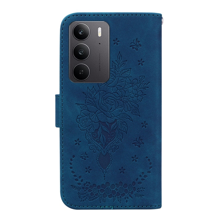 For Realme C75 Butterfly Rose Embossed Leather Phone Case