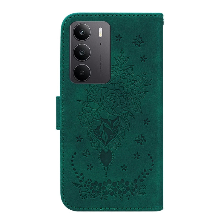 For Realme C75 Butterfly Rose Embossed Leather Phone Case
