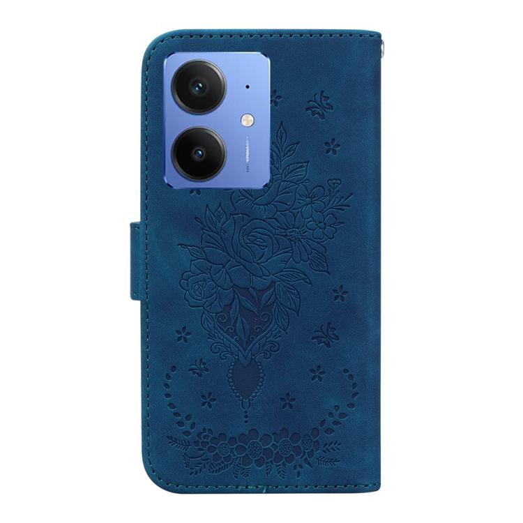 For Realme Neo7 SE Butterfly Rose Embossed Leather Phone Case