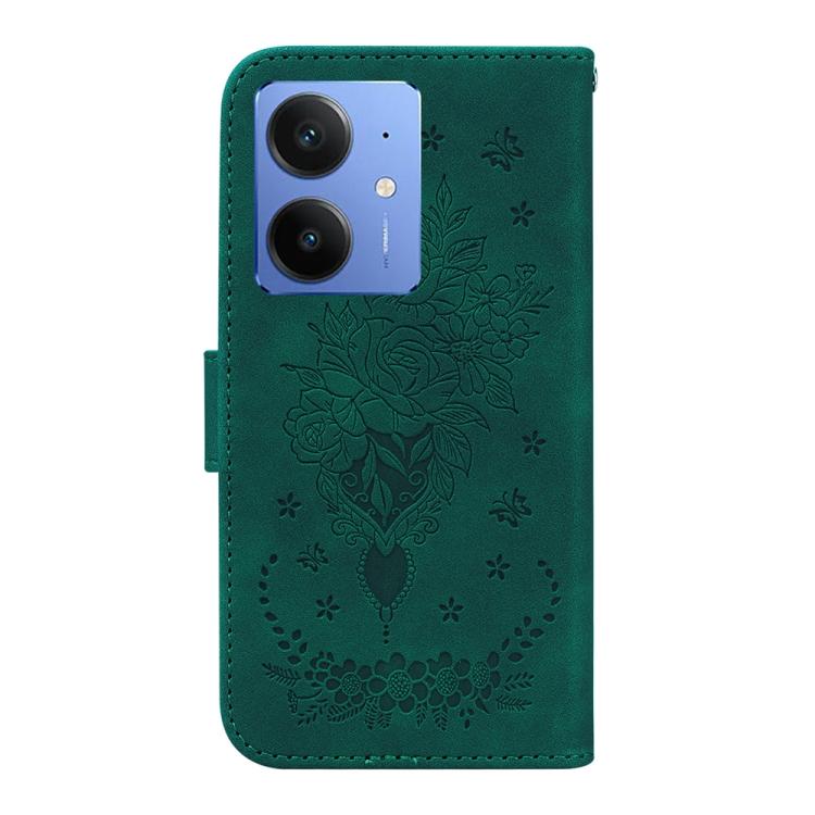 For Realme Neo7 SE Butterfly Rose Embossed Leather Phone Case