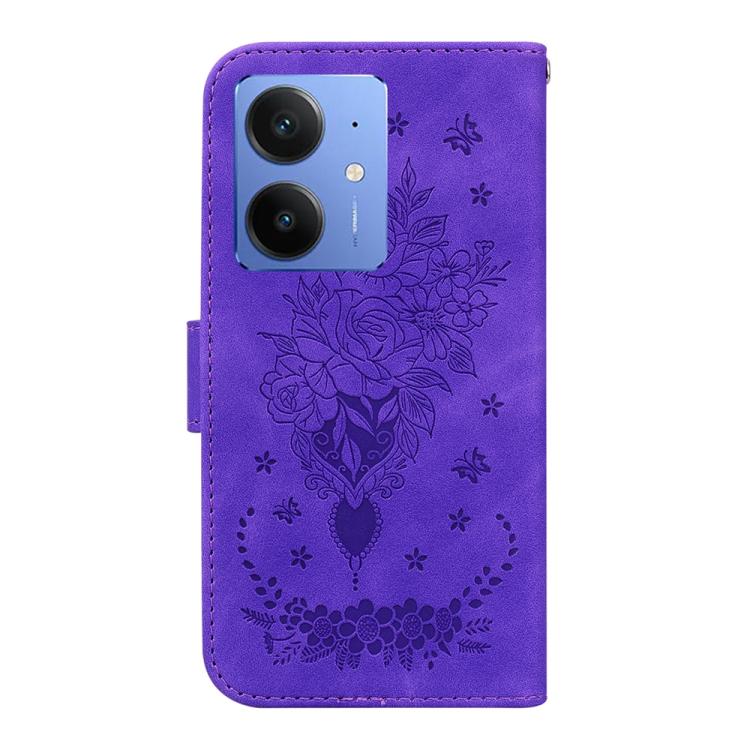 For Realme Neo7 SE Butterfly Rose Embossed Leather Phone Case
