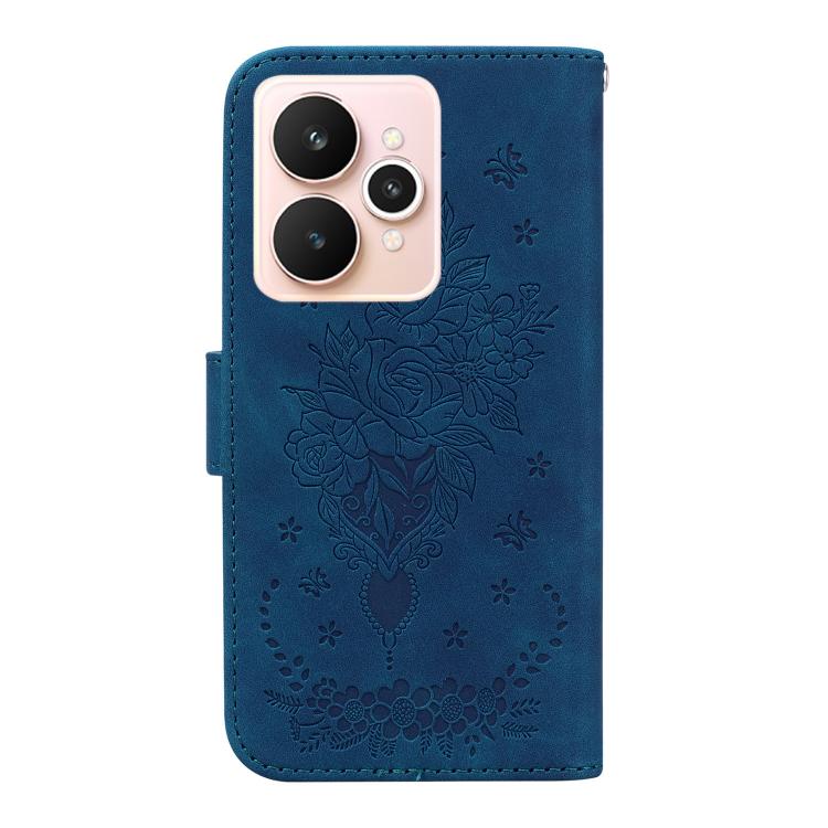 For Realme 15 5G / Realme 15 Pro 5G Butterfly Rose Embossed Leather Phone Case