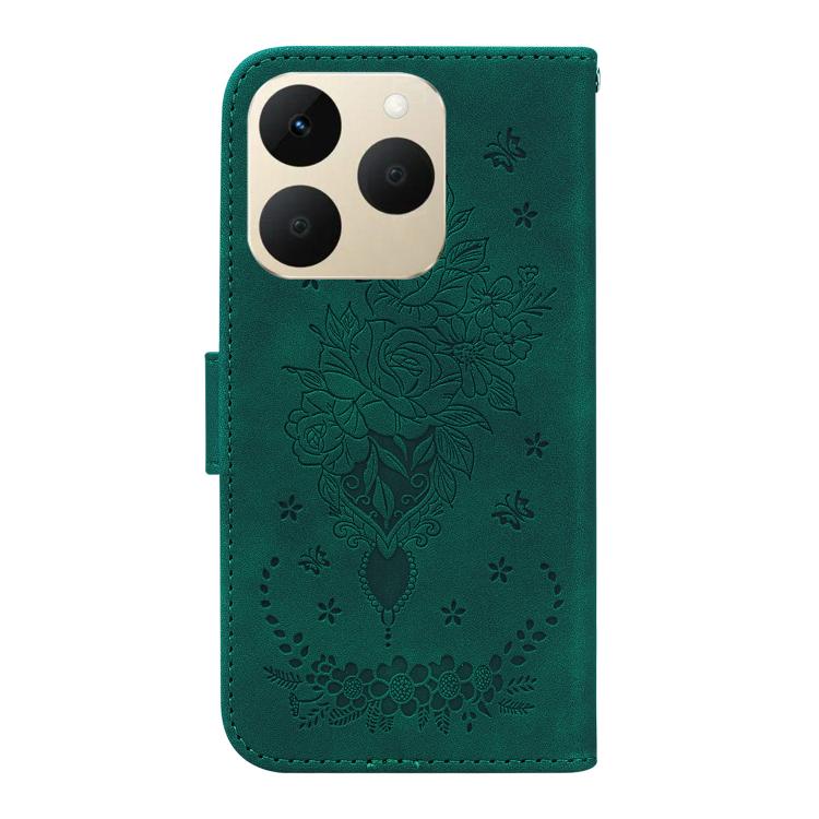 For Realme 15T 5G Butterfly Rose Embossed Leather Phone Case