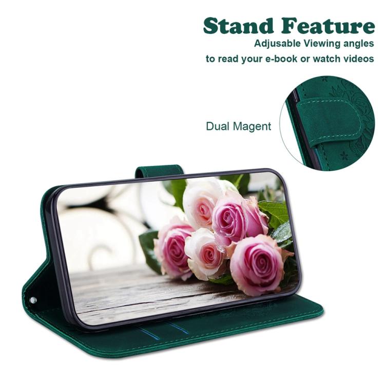 For Realme 16 Pro 5G Butterfly Rose Embossed Leather Phone Case