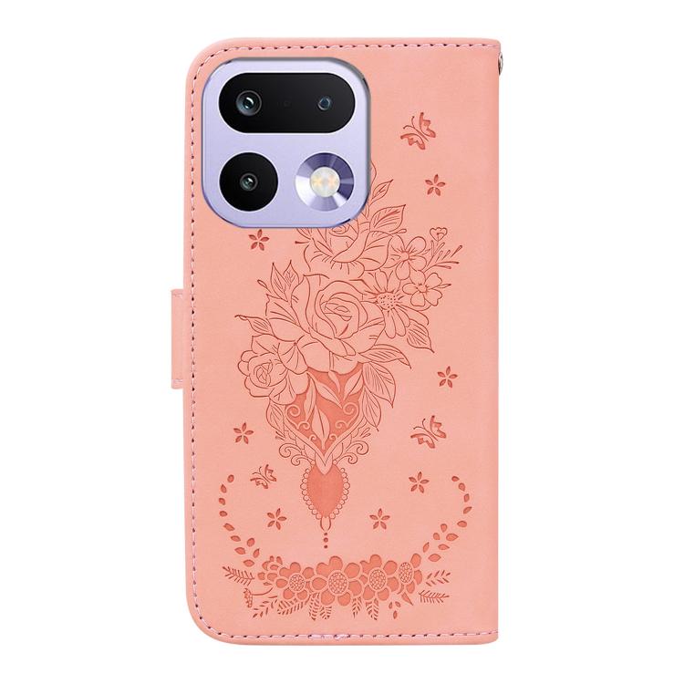 For Realme 16 Pro 5G Butterfly Rose Embossed Leather Phone Case