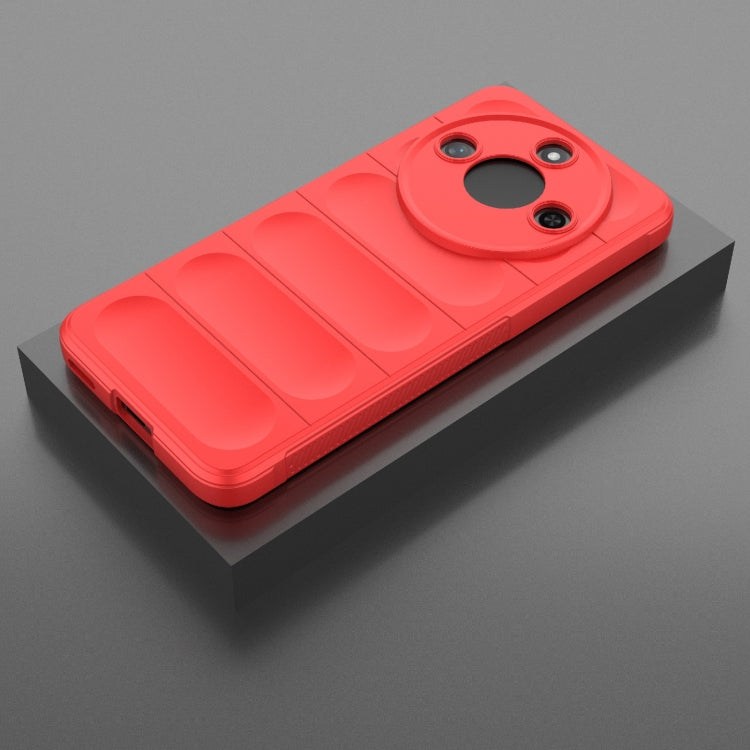 For Honor X60 5G Magic Shield TPU + Flannel Phone Case