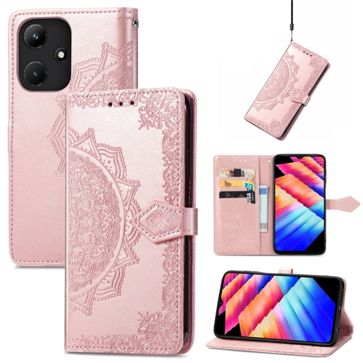 For Infinix Hot 30i Mandala Flower Embossed Leather Phone Case