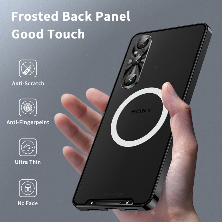 For Sony Xperia 1 VI Frosted Metal MagSafe Magnetic Phone Case