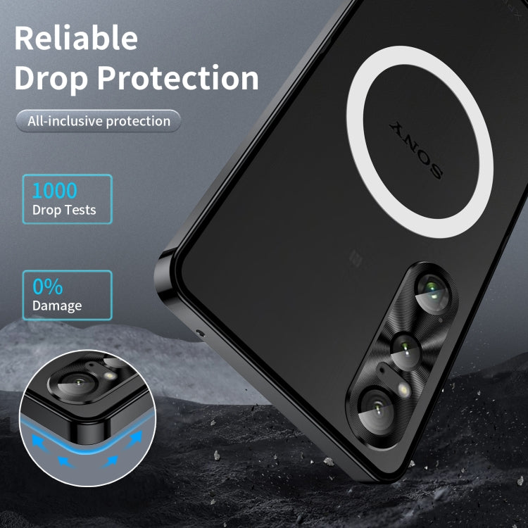 For Sony Xperia 1 VI Frosted Metal MagSafe Magnetic Phone Case