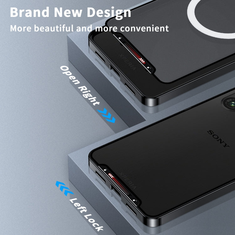 For Sony Xperia 1 VI Frosted Metal MagSafe Magnetic Phone Case
