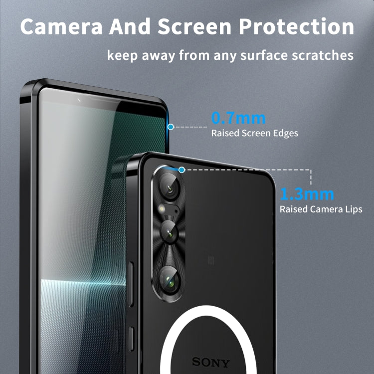 For Sony Xperia 1 VI Frosted Metal MagSafe Magnetic Phone Case