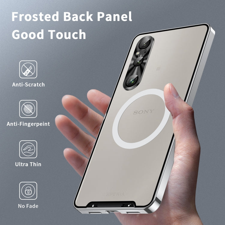 For Sony Xperia 1 VI Frosted Metal MagSafe Magnetic Phone Case
