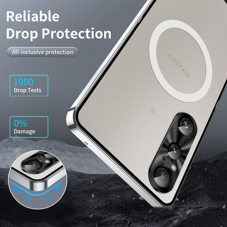 For Sony Xperia 1 VI Frosted Metal MagSafe Magnetic Phone Case