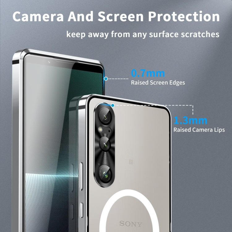 For Sony Xperia 1 VI Frosted Metal MagSafe Magnetic Phone Case