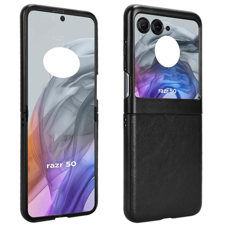 For Motorola Razr 50 Litchi Texture Back Cover Phone Case