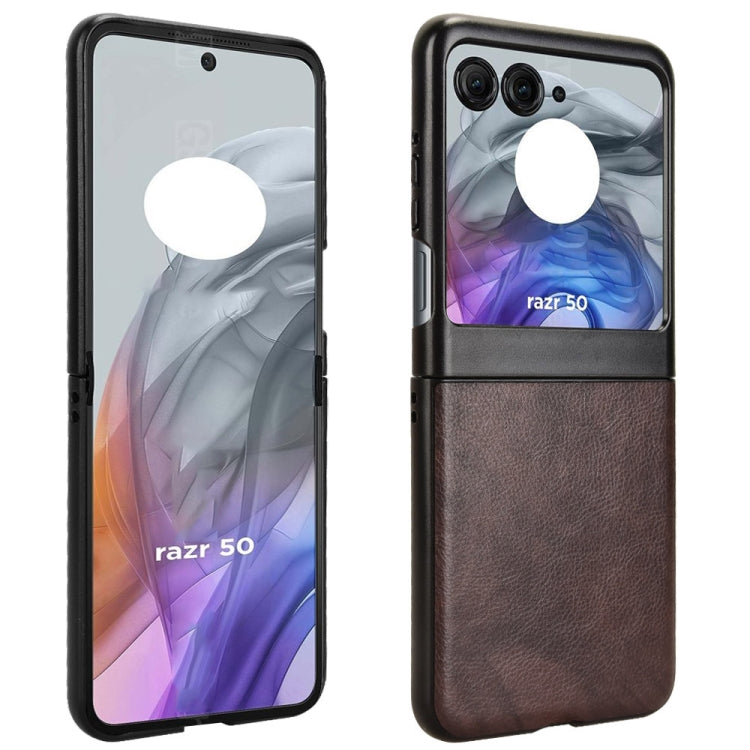 For Motorola Razr 50 Litchi Texture Back Cover Phone Case