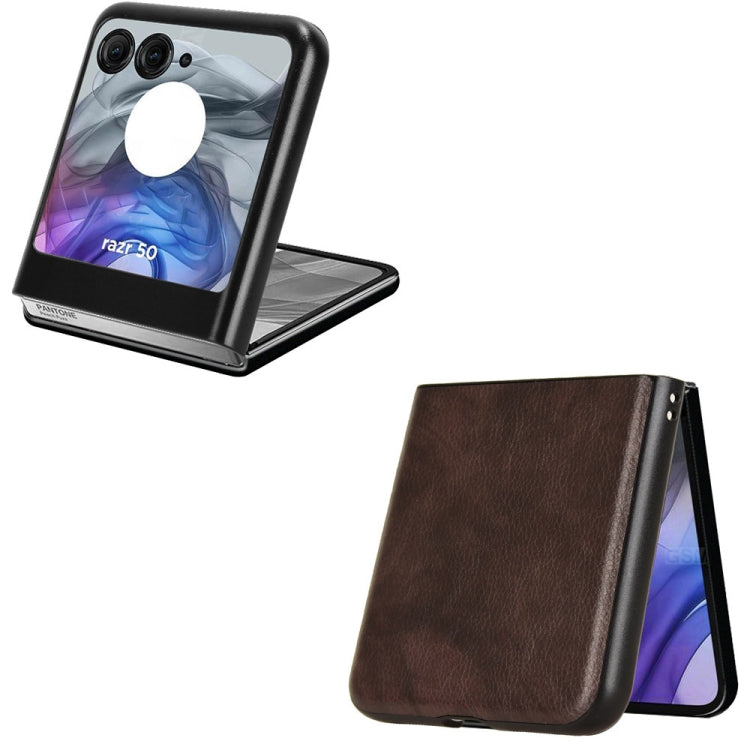 For Motorola Razr 50 Litchi Texture Back Cover Phone Case