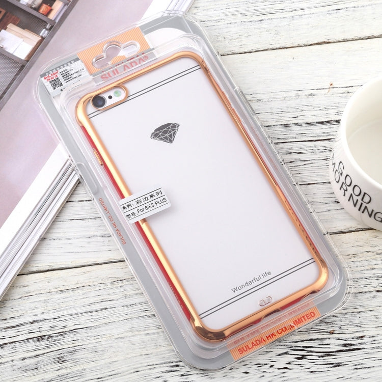 For iPhone 6 Plus / 6s Plus SULADA Colorful Edge Series Shockproof TPU + Electroplated Edge Protective Case