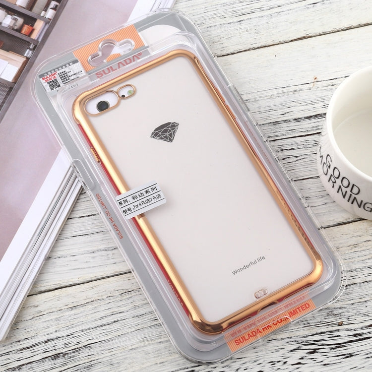 For iPhone 7 Plus / 8 Plus SULADA Colorful Edge Series Shockproof TPU + Electroplated Edge Protective Case