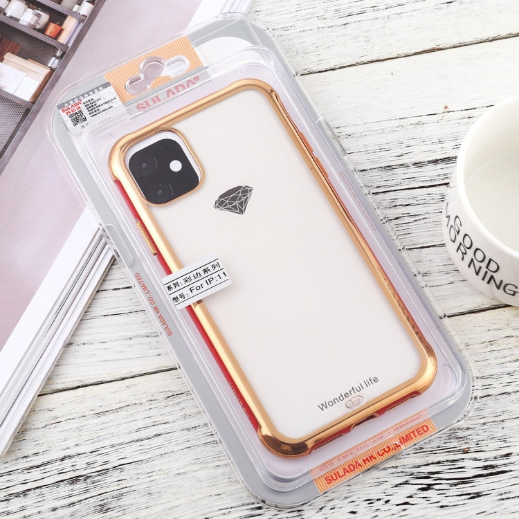 For iPhone 11 SULADA Colorful Edge Series Shockproof TPU + Electroplated Edge Protective Case