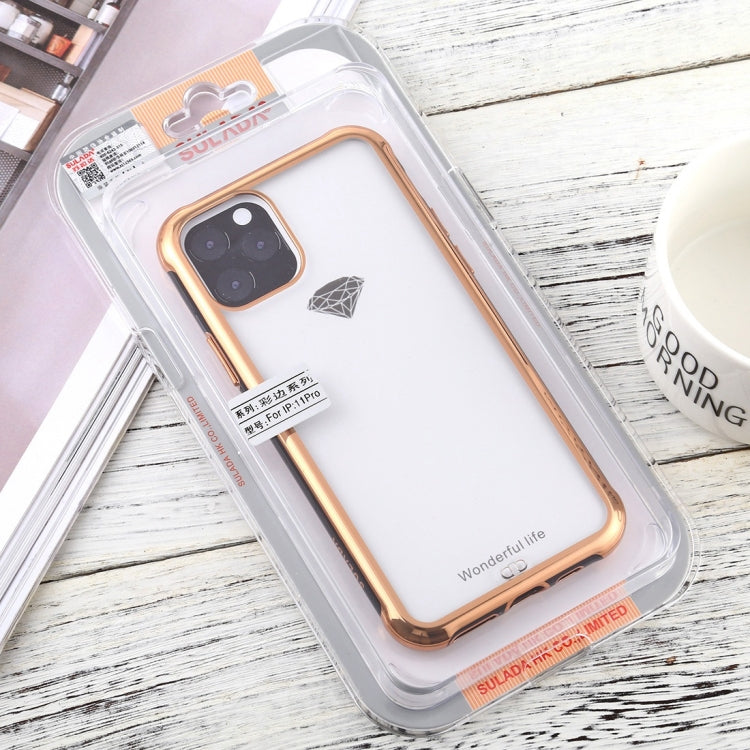 For iPhone 11 Pro Max SULADA Colorful Edge Series Shockproof TPU + Electroplated Edge Protective Case
