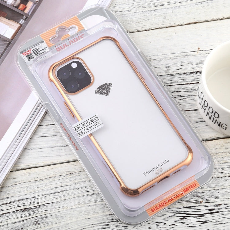 For iPhone 11 Pro Max SULADA Colorful Edge Series Shockproof TPU + Electroplated Edge Protective Case