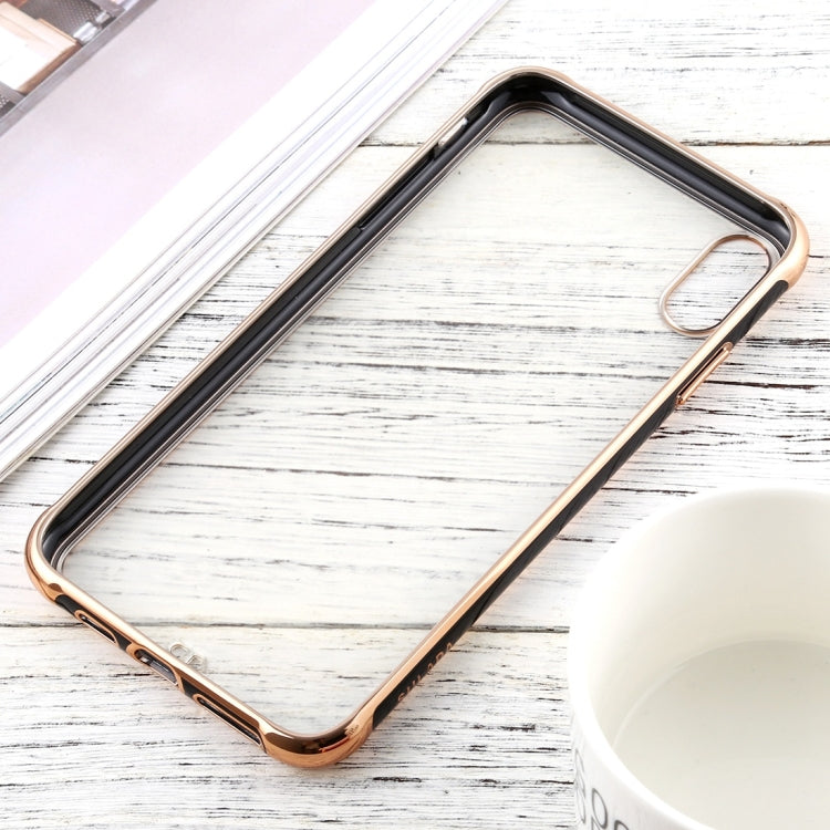 For iPhone XS Max SULADA Colorful Edge Series Shockproof TPU + Electroplated Edge Protective Case